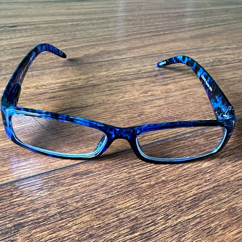 👓👓Foster Grant Vibrant Blue Tortoiseshell Patterned Reader Glasses👓👓